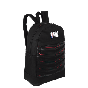 Mochila Grande NBA Basics - Preto e Vermelho
