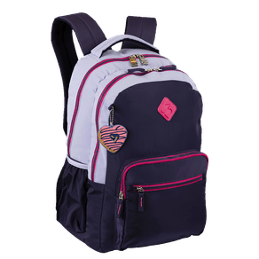 Mochila Grande 2 Compartimentos Sestini College Crinkle 4 - Purple Candy