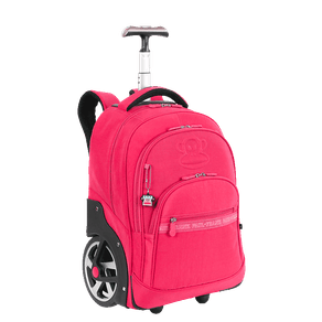 Mochila Carrinho Mega Rodas Paul Frank Classics - Dark Rosa - Pink