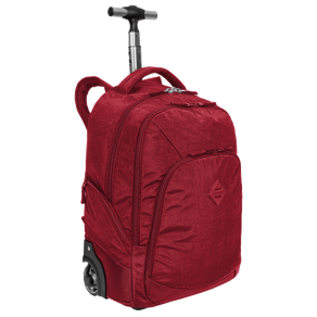 Mochila Carrinho 2 Compartimentos Sestini Rolling Grande Crinkle - Vinho