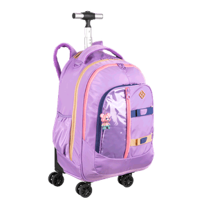Mochila Carrinho 4 Rodas Duplas Sestini Studio - Lilás