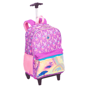Mochila Carrinho Externo Capricho Encantada Fadinhas Roxo - Lilás