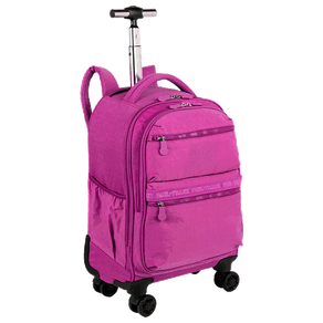 Mochila Carrinho com 4 Rodas Paul Frank Classics - Orquídea