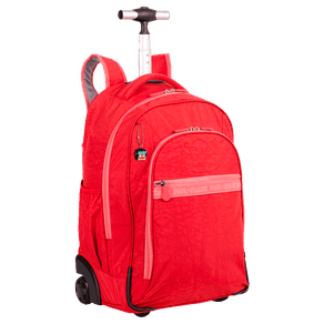 Mochila Carrinho 2 Compartimentos Paul Frank Classics Vermelho - Cereja