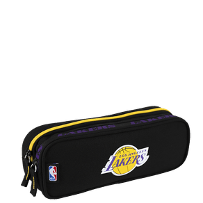 Estojo 2 Compartimentos Nba Legend - Lakers Preto