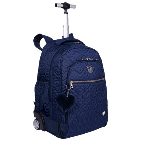 Mochila Carrinho Grande Capricho Crush Azul Marinho