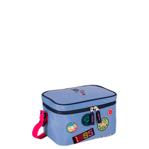 Lancheira Grande Paul Frank Casual Patches - Azul