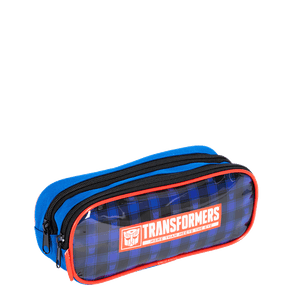 Estojo 2 Compartimentos Transformers Optimus - Colorido
